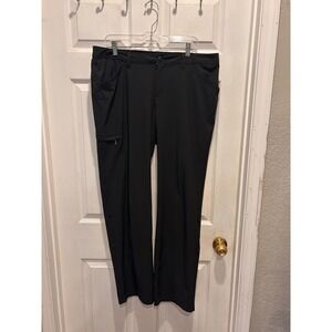Eddie Bauer Womens Travex Pants 14 Black Roll Up Hiking Outdoor Cargo Trail
